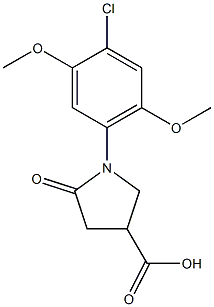 1-(4-chloro-2,5-dimethoxyphenyl)-5-oxopyrrolidine-3-carboxylic acid Struktur