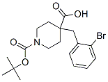 1-Boc-4-(2- bromobenzyl) Piperidine-4-Carboxylic Acid Struktur