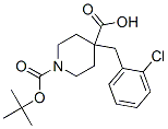 1-Boc-4-(2-chlorobenzyl) Piperidine-4-Carboxylic Acid Struktur