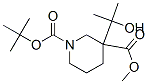 1-Boc-3-(2-hydroxypropan-2-yl)piperidine-3-carboxylic acid methyl Ester Struktur