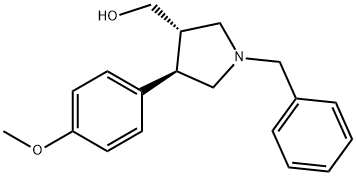 ((3S,4R)-1-benzyl-4-(4-methoxyphenyl)pyrrolidin-3-yl)methanol Struktur