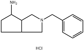 2-Benzyl-octahydro-cyclopenta[c]pyrrol-4-ylamine dihydrochloride Struktur