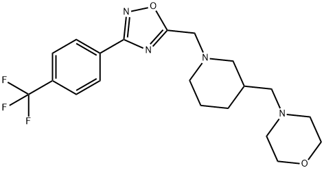 4-{[1-({3-[4-(Trifluoromethyl)phenyl]-1,2,4-oxadiazol-5-yl}methyl)-3-piperidinyl]methyl}morpho Struktur