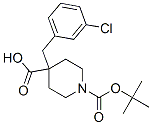 1-Boc-4-(3-chlorobenzyl) Piperidine-4-Carboxylic Acid Struktur