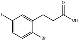 2-Bromo-5-fluorobenzenepropanoic acid Struktur