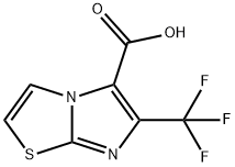 6-(trifluoromethyl)imidazo[2,1-b]thiazole-5-carboxylic acid Struktur