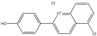 5-Chloro-2-(4-hydroxyphenyl)-1-benzopyrylium chloride Struktur