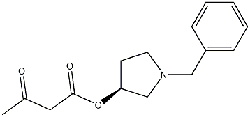 Butanoicacid,3-oxo-,(3S)-1-(phenylmethyl)-3-pyrrolidinylester Struktur