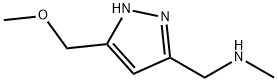 1-(5-(methoxymethyl)-1H-pyrazol-3-yl)-N-methylmethanamine Struktur