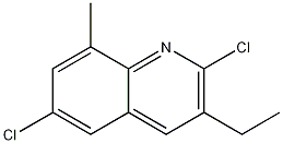 2,6-DICHLORO-3-ETHYL-8-METHYLQUINOLINE Struktur