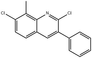 2,7-DICHLORO-8-METHYL-3-PHENYLQUINOLINE Struktur