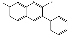 2-CHLORO-7-FLUORO-3-PHENYLQUINOLINE Struktur