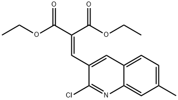 2-CHLORO-7-METHYL-3-(2,2-DIETHOXYCARBONYL)VINYLQUINOLINE Struktur