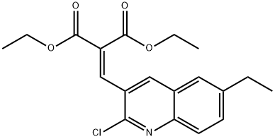 2-CHLORO-6-ETHYL-3-(2,2-DIETHOXYCARBONYL)VINYLQUINOLINE Struktur