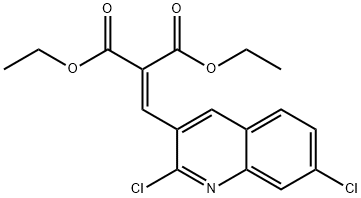 2,7-DICHLORO-3-(2,2-DIETHOXYCARBONYL)VINYLQUINOLINE Struktur