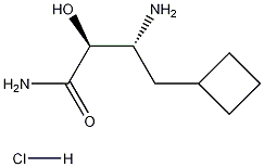 (2S,3R)-3-amino-4-cyclobutyl-2-hydroxybutanamide hydrochloride Struktur