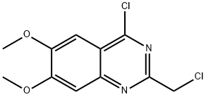 4-chloro-2-(chloromethyl)-6,7-dimethoxyquinazoline Struktur