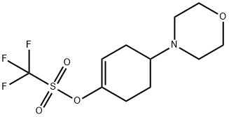 4-morpholinocyclohex-1-enyl trifluoromethanesulfonate Struktur