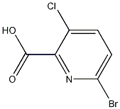 6-Bromo-3-chloropicolinic acid Struktur