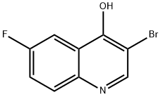 3-Bromo-6-fluoro-4-hydroxyquinoline Struktur