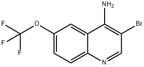 4-Amino-3-bromo-6-trifluoromethoxyquinoline Struktur