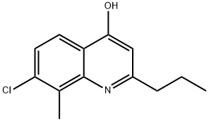 7-CHLORO-8-METHYL-2-PROPYL-4-QUINOLINOL Struktur