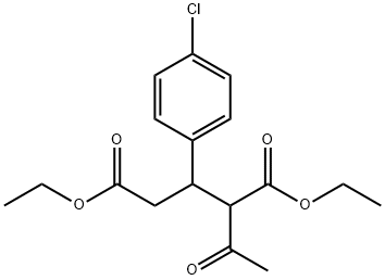 Diethyl 2-Aceto-3-(4-chlorophenyl)glutarate Struktur