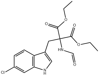 Diethyl (6-Chloro-2-indolylmethyl)formamido-malonate Struktur