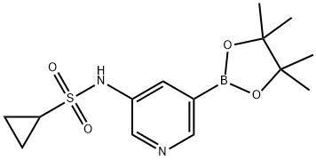 N-(5-(4,4,5,5-四甲基-1,3,2-二氧雜環(huán)戊硼烷-2-基)吡啶-3-基)環(huán)丙磺酰胺, 1083327-53-0, 結(jié)構(gòu)式