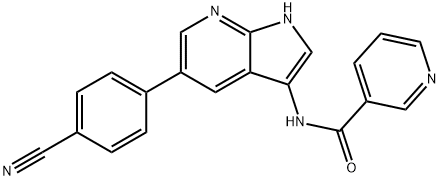 N-[5-(4-Cyanophenyl)-1H-pyrrolo[2,3-b]pyridin-3-yl]-3-pyridinecarboxamide Struktur