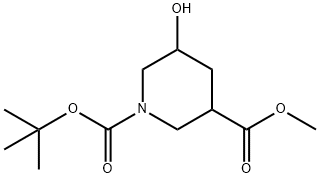 Methyl 1-Boc-5-Hydroxypiperidine-3-carboxylate Struktur