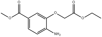 methyl 4-amino-3-(2-ethoxy-2-oxoethoxy)benzoate Struktur