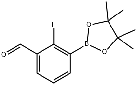 2-Fluoro-3-(4,4,5,5-tetramethyl-1,3,2-dioxaborolan-2-yl)benzaldehyde Struktur