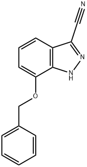 1H-Indazole-3-carbonitrile, 7-(phenylmethoxy)- Struktur