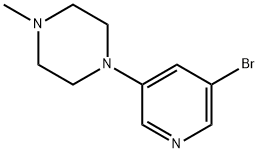 1-(5-bromopyridin-3-yl)-4-methylpiperazine Struktur