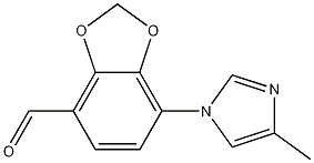 1,3-Benzodioxole-4-carboxaldehyde, 7-(4-methyl-1H-imidazol-1-yl)- Struktur