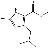 Methyl 4-isobutyl-2-methyl-1H-imidazole-5-carboxylate Struktur