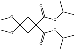 Diisopropyl 3,3-dimethoxycyclobutane-1,1-dicarboxylate Struktur