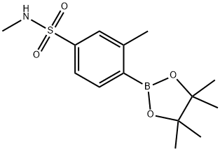 N,3-Dimethyl-4-(4,4,5,5-tetramethyl-1,3,2-dioxaborolan-2-yl)benzenesulfonamide Struktur