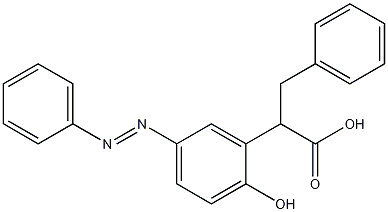 Benzenepropanoic acid, alpha-(2-hydroxy-5-(phenylazo)phenyl)- Struktur