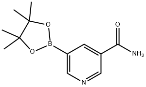 5-(4,4,5,5-tetramethyl-1,3,2-dioxaborolan-2-yl)nicotinamide Struktur