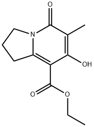 ethyl 7-hydroxy-6-methyl-5-oxo-1,2,3,5-tetrahydroindolizine-8-carboxylate Struktur