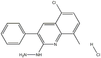 5-Chloro-2-hydrazino-8-methyl-3-phenylquinoline hydrochloride Struktur