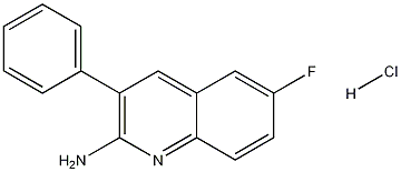 2-Amino-6-fluoro-3-phenylquinoline hydrochloride Struktur