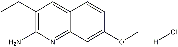 2-Amino-3-ethyl-7-methoxyquinoline hydrochloride Struktur