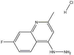 7-Fluoro-4-hydrazino-2-methylquinoline hydrochloride Struktur