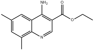 4-Amino-6,8-dimethylquinoline-3-carboxylic acid ethyl ester Struktur