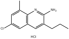 2-Amino-6-chloro-8-methyl-3-propylquinoline hydrochloride Struktur