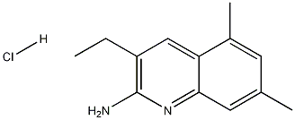 2-Amino-5,7-dimethyl-3-ethylquinoline hydrochloride Struktur