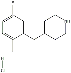 4-(5-Fluoro-2-methyl-benzyl)-piperidine hydrochloride Struktur